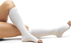 Vita Orthopaedics Κάλτσες Κάτω Γόνατος Διαβαθμισμένης Συμπίεσης με Σιλικόνη 18-24 mmHg Λευκές