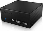 Icy Box USB-A Docking Station με HDMI 4K Ethernet και σύνδεση 2 Οθονών Μαύρο (IB-DK2401AC)