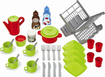 Ecoiffier Cooking Toy / Kitchen Utensils Πιατοθήκη & Αξεσουάρ 39pcs