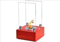 EcoHot Bio Luna 19-1 Indoor Desktop Bioethanol Fireplace Red 19x19x32cm