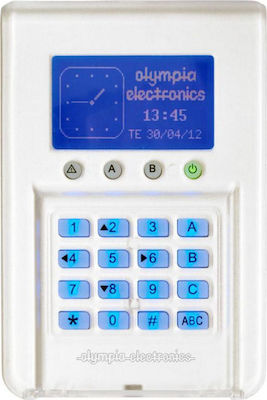 Olympia Electronics BS-466 Sicherheitszugangskontroll-Tastaturen mit Bildschirm in Weiß Farbe 921466000