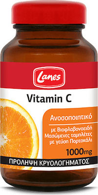 Lanes Vitamin C Vitamină pentru Imunitate 1000mg Portocaliu 60 tablete masticabile