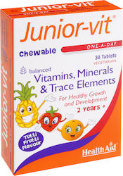 Health Aid Junior-Vit Multivitamin Tutti Frutti 30 chewable tabs