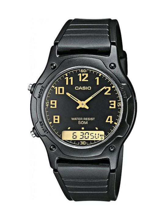 Casio Watch Battery with Black Rubber Strap