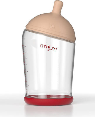 Mimijumi Plastic Bottle Very Hungry , Πλαστικό Μπιμπερό με Θηλή Αργής Ροής with Silicone Nipple for 0+, 0+ m, months 240ml 1pcs