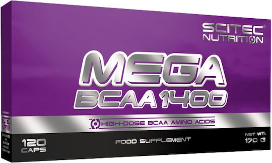 Scitec Nutrition Mega BCAA 1400 120 Капсули Без вкус
