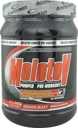 Anderson Molotov Pumped Pre-Antrenament Supliment Pentru Libidou Și Creșterea Testosteronului 600gr Cola
