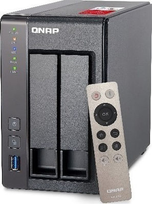 QNap TS-251+-2G NAS Tower με 2 θέσεις για HDD/SSD και 2 θύρες Ethernet