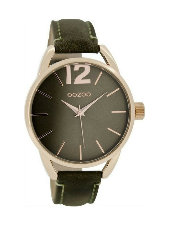 Oozoo Timepieces Uhr mit Beige Lederarmband