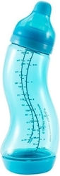Difrax Plastikflasche S-Baby Natural - Anti Colic, Aqua Πλαστικό Μπιμπερ Gegen Koliken mit Silikonsauger für 0+, 0+ m, Monate 250ml 706B04