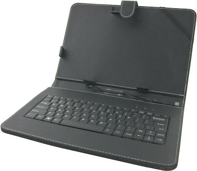 Esperanza EK125 Flip Cover Piele artificială cu Tastatură Engleză SUA Negru (Universal 9-10.1" - Universal 9-10.1") EK125