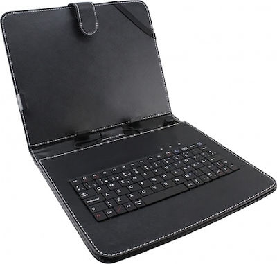 Esperanza EK123 Flip Cover Piele artificială cu Tastatură Engleză SUA Negru (Universal 7" - Universal 7") EK123