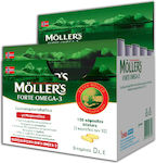 Moller's Forte Omega 3 Масло от черен дроб на треска и Рибено масло Подходящо за деца 150 капси