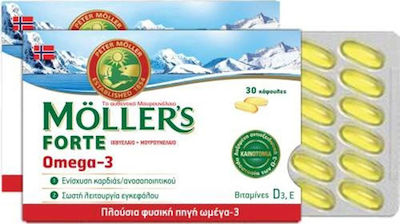Moller's Forte Omega 3 Μουρουνέλαιο και Ιχθυέλαιο 30 κάψουλες