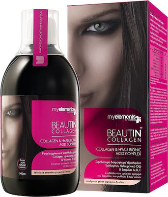 My Elements Beautin Collagen 500ml Φράουλα-Βανίλια
