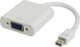 Μετατροπέας mini DisplayPort male σε VGA female Λευκό 1τμχ 18155