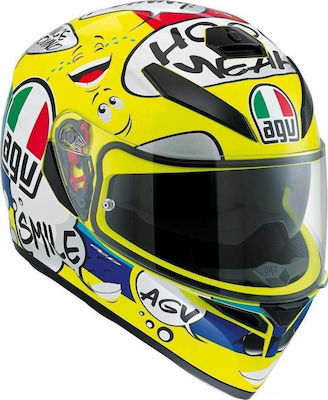 AGV K-3 SV Full Face Helmet with Sun Visor 1570gr Groovy 0301A2E0-023