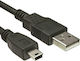 Powertech USB 2.0 Cable USB-A male - mini USB-A male Μαύρο 3m (CAB-U042)