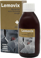 Lemovix Syrup for Irritated Throat and Cough for Dry Cough Honey 200ml