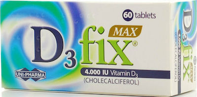 Uni-Pharma D3 Fix Max Vitamin für das Immunsystem 4000iu 60 Registerkarten