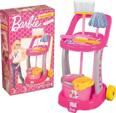 Dede Cleaning Toy Τρόλλευ Καθαρίσματος Barbie Barbie for 3+ Years Old 30 cm. 9pcs 01970