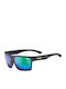 Uvex LGL 29 Black Mat Sonnenbrillen mit Schwarz Rahmen und Blau Spiegel Linse 5309472215