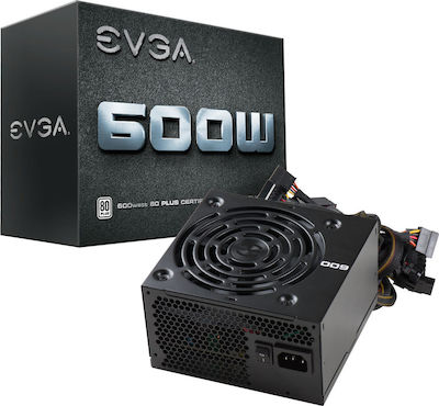 EVGA 600 W1 600W Negru Sursă de Alimentare Calculator Complet cu fir 80 Plus Standard