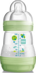 Mam Anti-Colic Πράσινο Πλαστικό Μπιμπερό 160ml Πλαστικό με Θηλή Σιλικόνης για 0+ μηνών Πράσινο 160ml