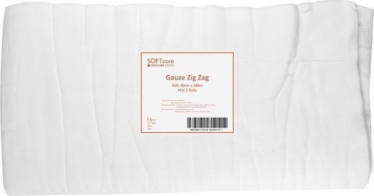 Soft Care Gauze Zic Zac Non-Sterile Hydrophilic Gauze 90x10000cm 1 Pieces