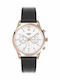 Henry London Richmond Ceas Barbati 39mm Cronograf Baterie cu Curea din Piele Neagră