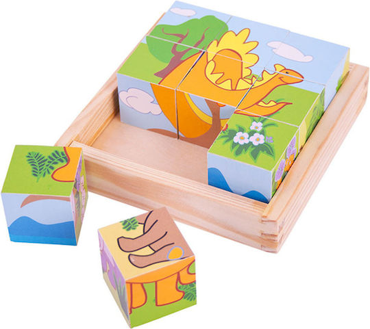 Lemnos Puzzle pentru Copii Dinozauri pentru 1+ Ani 9buc Big Jigs