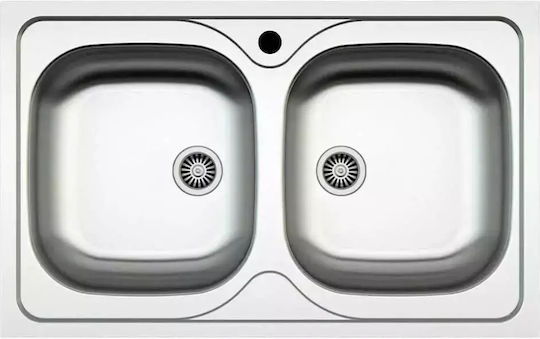 Excel Estia 720CMAS13 Drop-In Мивка Inox Сатен Ш80xД50см Сребрист
