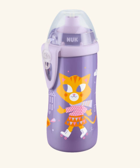 Nuk Junior Εκπαιδευτικό Μπιμπερό Πλαστικό Μωβ για 36m+ 300ml