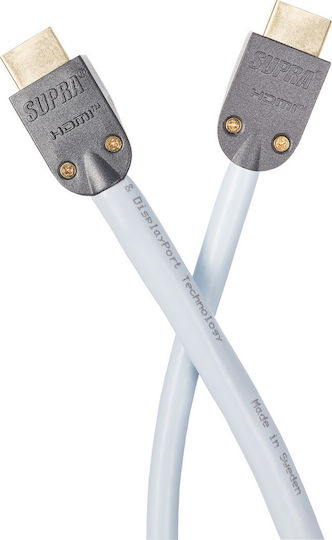 Supra HDAV HDMI 2.0 Premium High Speed 4K 60Hz HDR Kabel HDMI-Stecker - HDMI-Stecker 5m Weiß