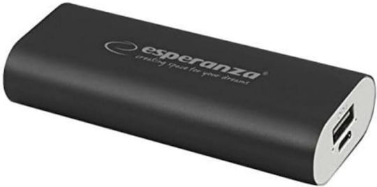 Esperanza EMP105 Power Bank 4400mAh με Θύρα USB-A Μαύρο