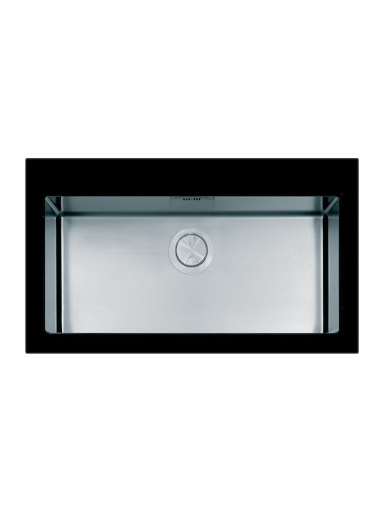 Apell Pura 861 PUG861-110 Drop-In Sink Inox Satin W87xD51cm Silver