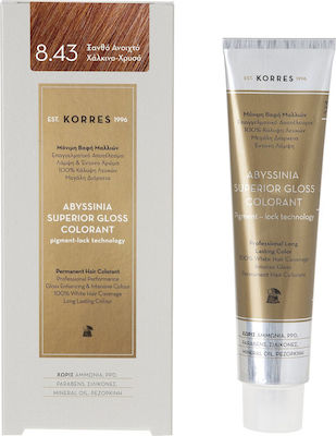 Korres Abyssinia Superior Gloss Colorant 8.43 Ξανθό Ανοιχτό Χάλκινο-Χρυσό 50ml