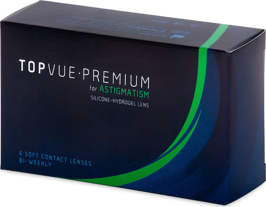 TopVue Premium 6 2 седмица Астигматични Контактни Лещи Силиконов хидрогел