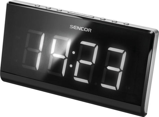 Sencor Tischuhr Digital LED Mit Wecker & Tischuhr Schwarz SRC 340
