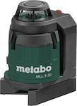 Metabo MLL 3-20 Αυτορυθμιζόμενο Γραμμικό Αλφάδι Laser Κόκκινης Δέσμης 1.5V με Εύρος Εργασίας 20m