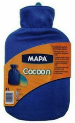 Mapa Cocoon Hot Water Bottle in Blue color with Cover General Use 2000ml Mapa Cocoon Hot Water Bottle in Blue color with Cover General Use 2000ml