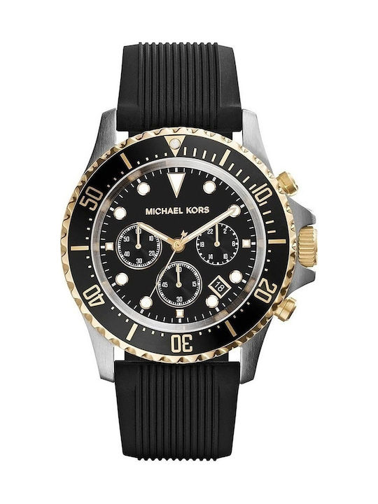 Michael Kors Uhr mit Schwarz / Schwarz Kautschukarmband MK8366