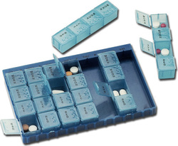 Gima Wöchentlich Pill Organizer with 28 Compartments in Blau color 25732