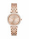 Michael Kors Darci Γυναικείο Ρολόι 34mm Μπαταρίας με Ροζ Χρυσό Μεταλλικό Μπρασελέ