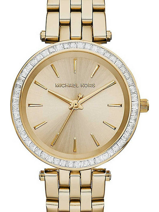 Michael Kors Darci Γυναικείο Ρολόι 33mm Μπαταρίας με Χρυσό Μεταλλικό Μπρασελέ
