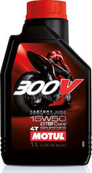 Motul 300V Factory Line Off Road Συνθετικό Λάδι Μοτοσυκλέτας για Τετράχρονους Κινητήρες 15W-60 1lt