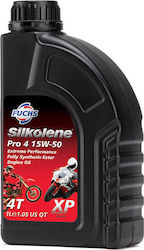 Fuchs Silkolene Pro 4 Race Sintetic Ulei de motocicletă pentru motoare în patru timpi 15W-50 1lt