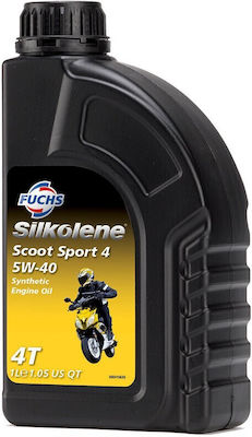 Fuchs Silkolene Scoot Sport 4 Synthetisch Motorradöl für Viertaktmotoren 5W-40 1Es