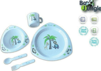 Bo Jungle Feeding Set made of Plastic Multicolour 5pcs