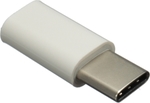 Convertor USB-C masculin în micro USB feminin Alb